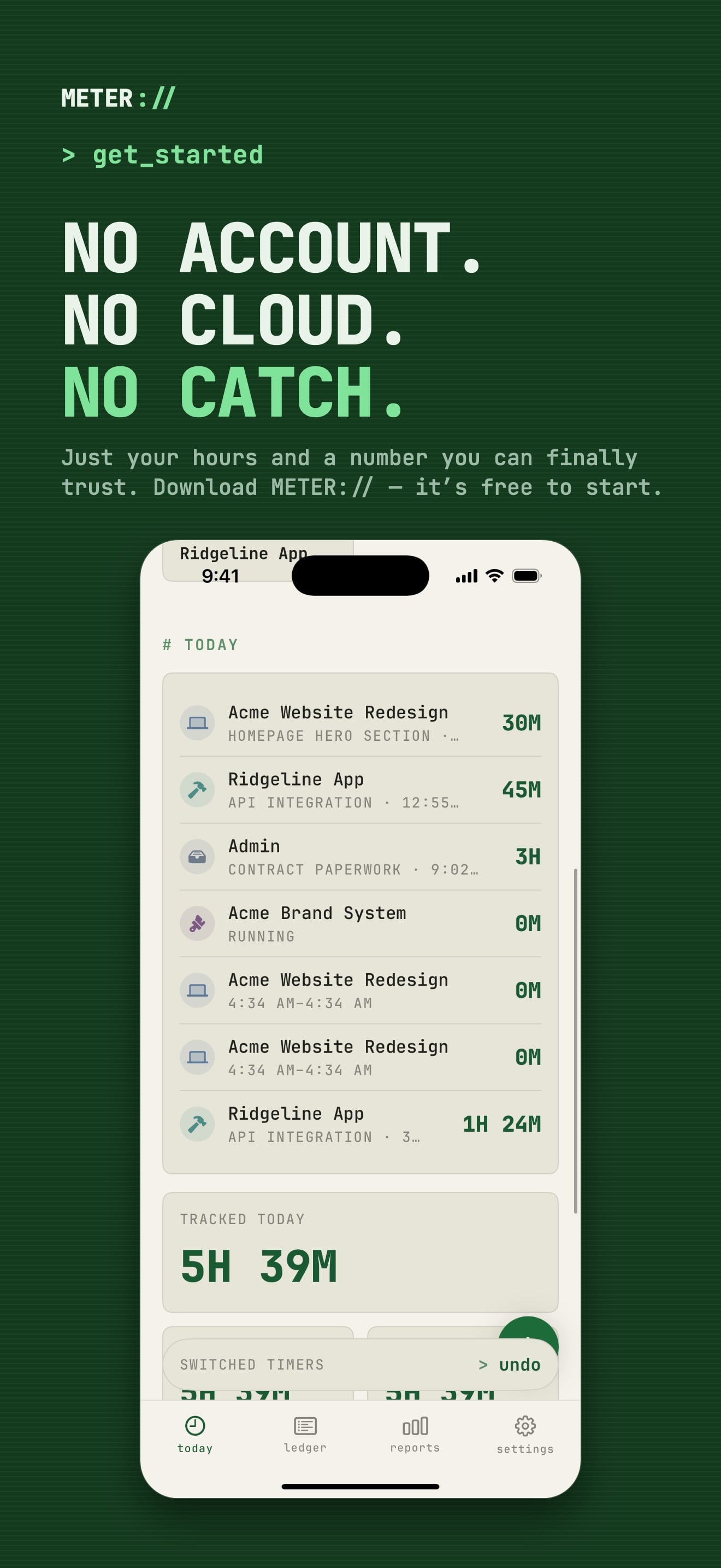 Time Tracker Timesheet : METER, скриншот 10