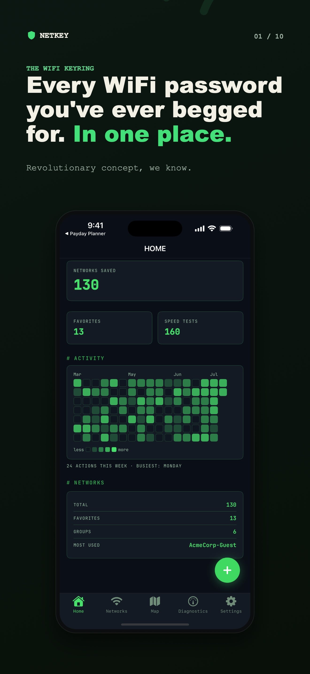 WiFi Password Manager : NETKEY, captura de pantalla 1