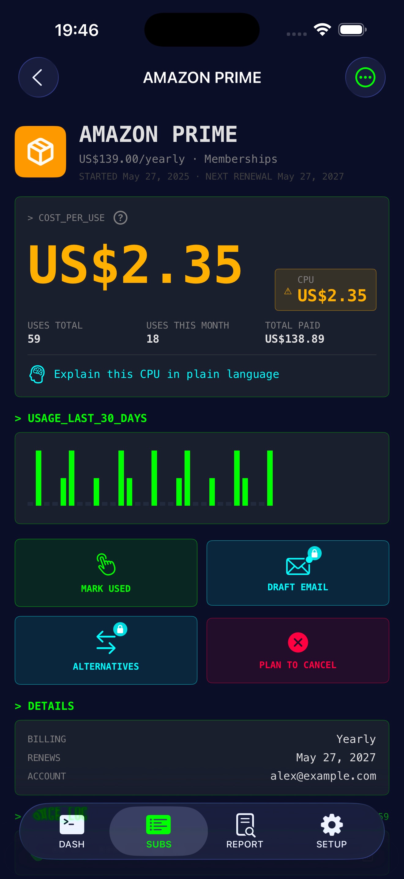 DECAY AI Subscription Tracker 스크린샷 7