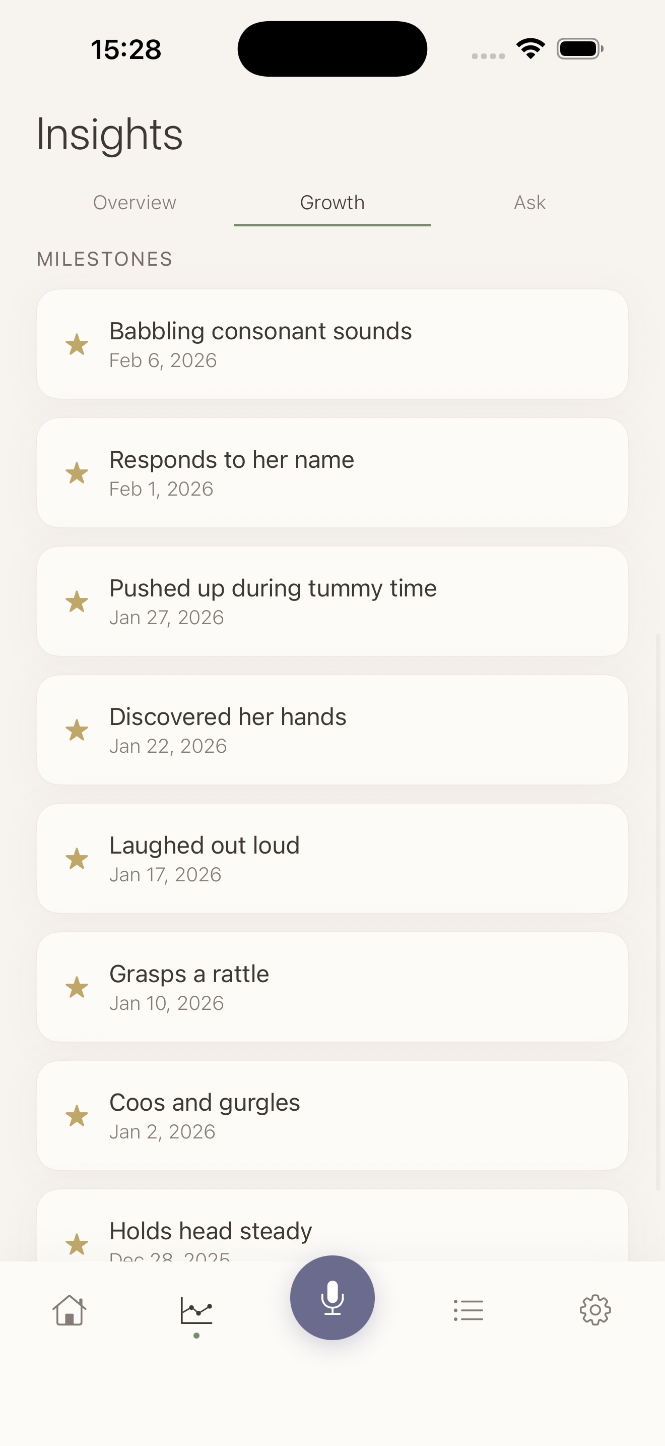 Mumble Baby Tracker Voice Log 屏幕截图 4