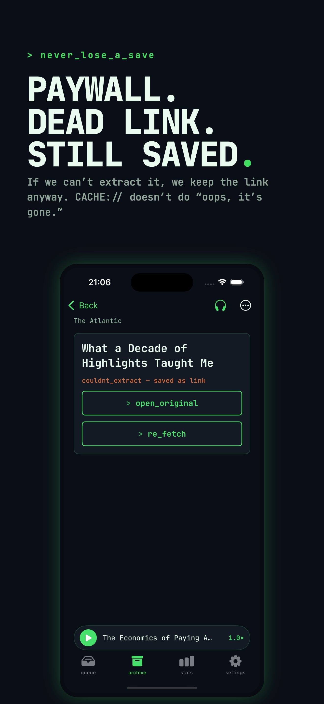 Read Later Offline : CACHE capture d'écran 6