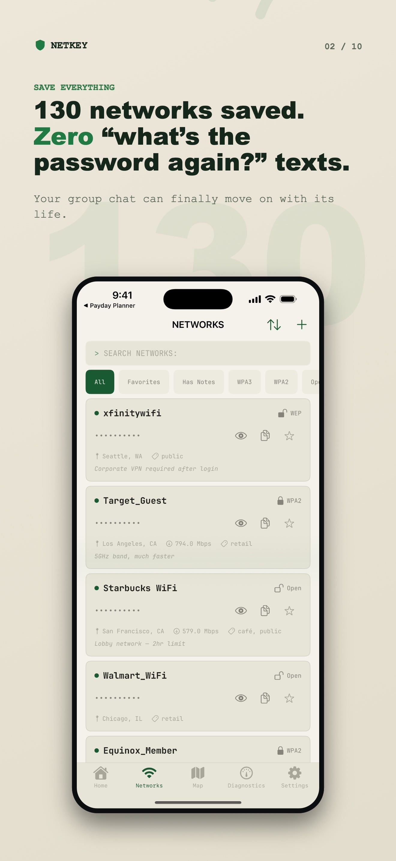 WiFi Password Manager : NETKEY, captura de pantalla 2