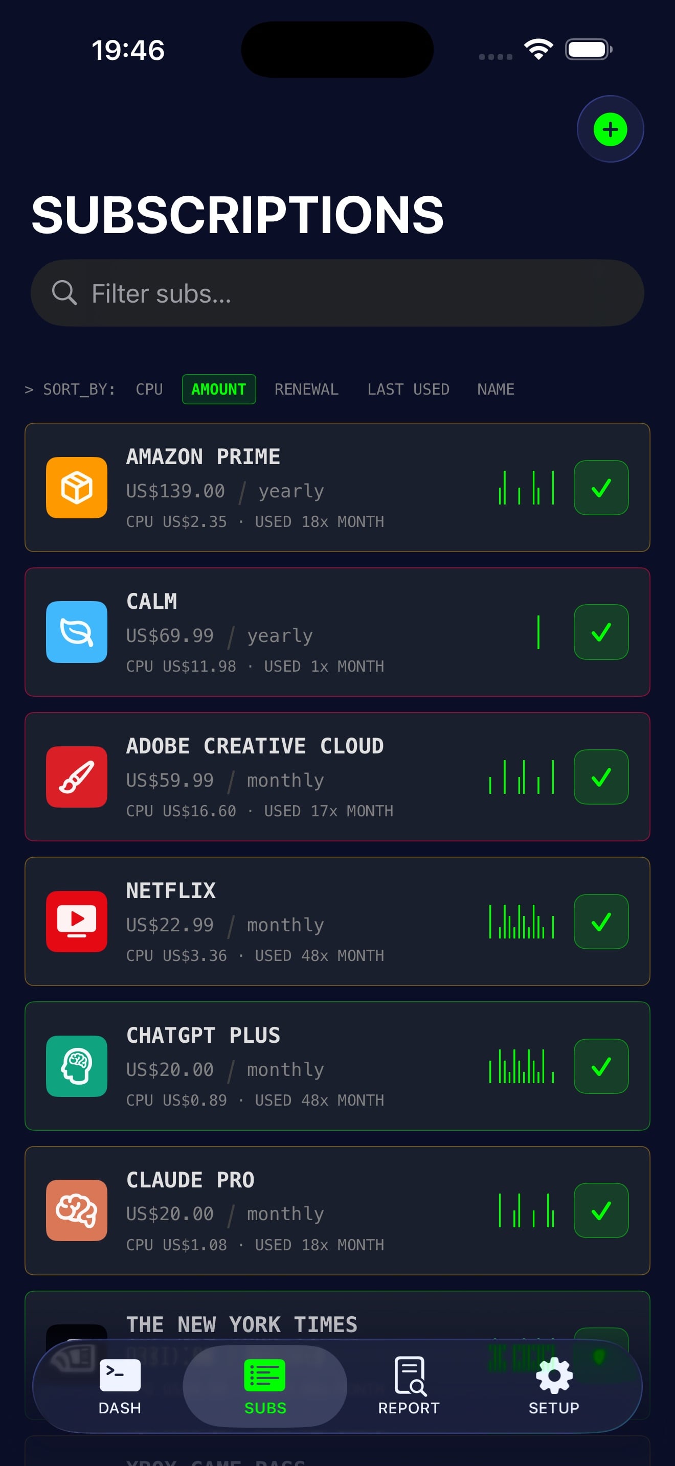 DECAY AI Subscription Tracker 스크린샷 4