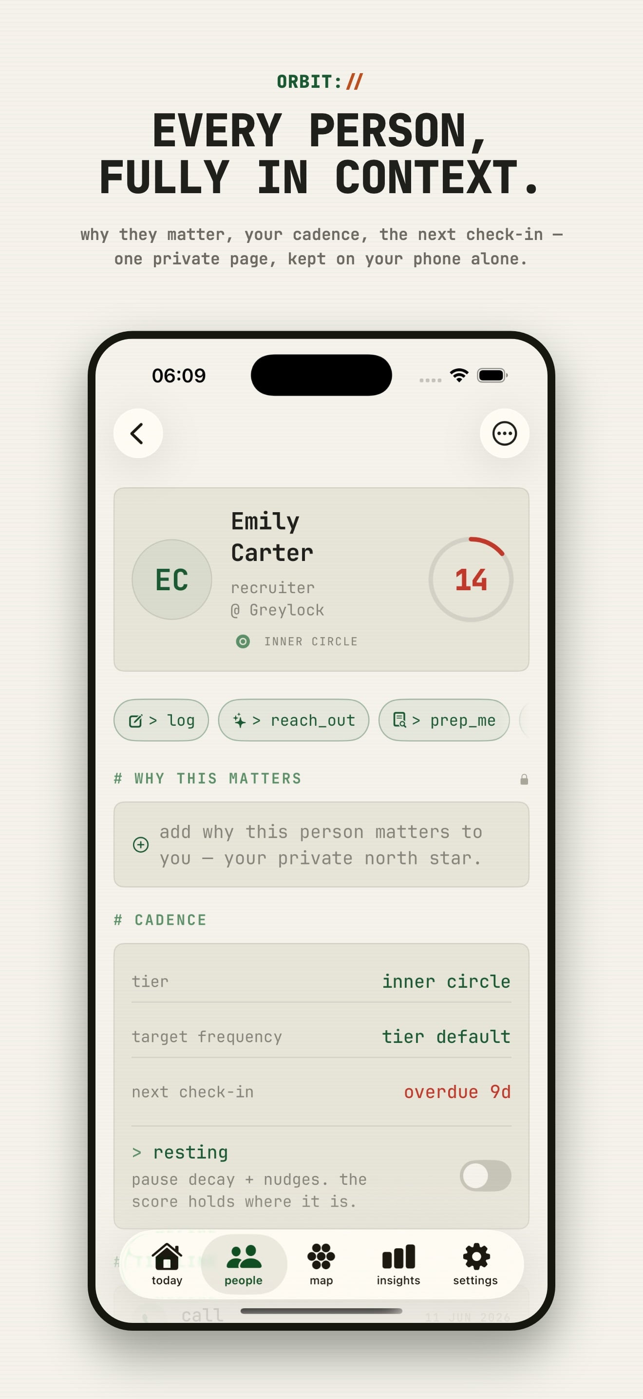 Personal CRM Tracker ORBIT AI capture d'écran 7
