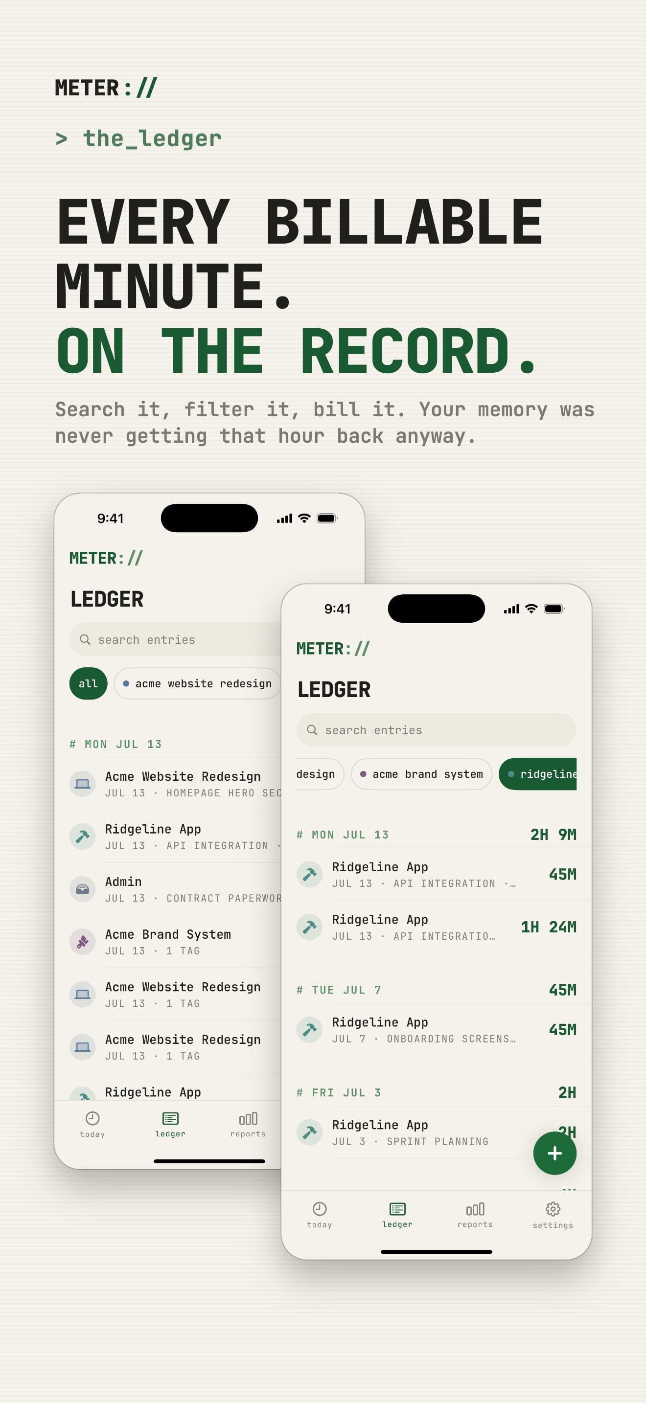 Time Tracker Timesheet : METER, скриншот 3