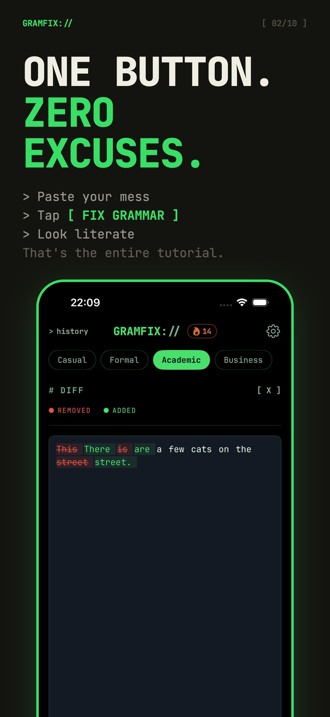 AI Grammar Fixer : Gramfix capture d'écran 2