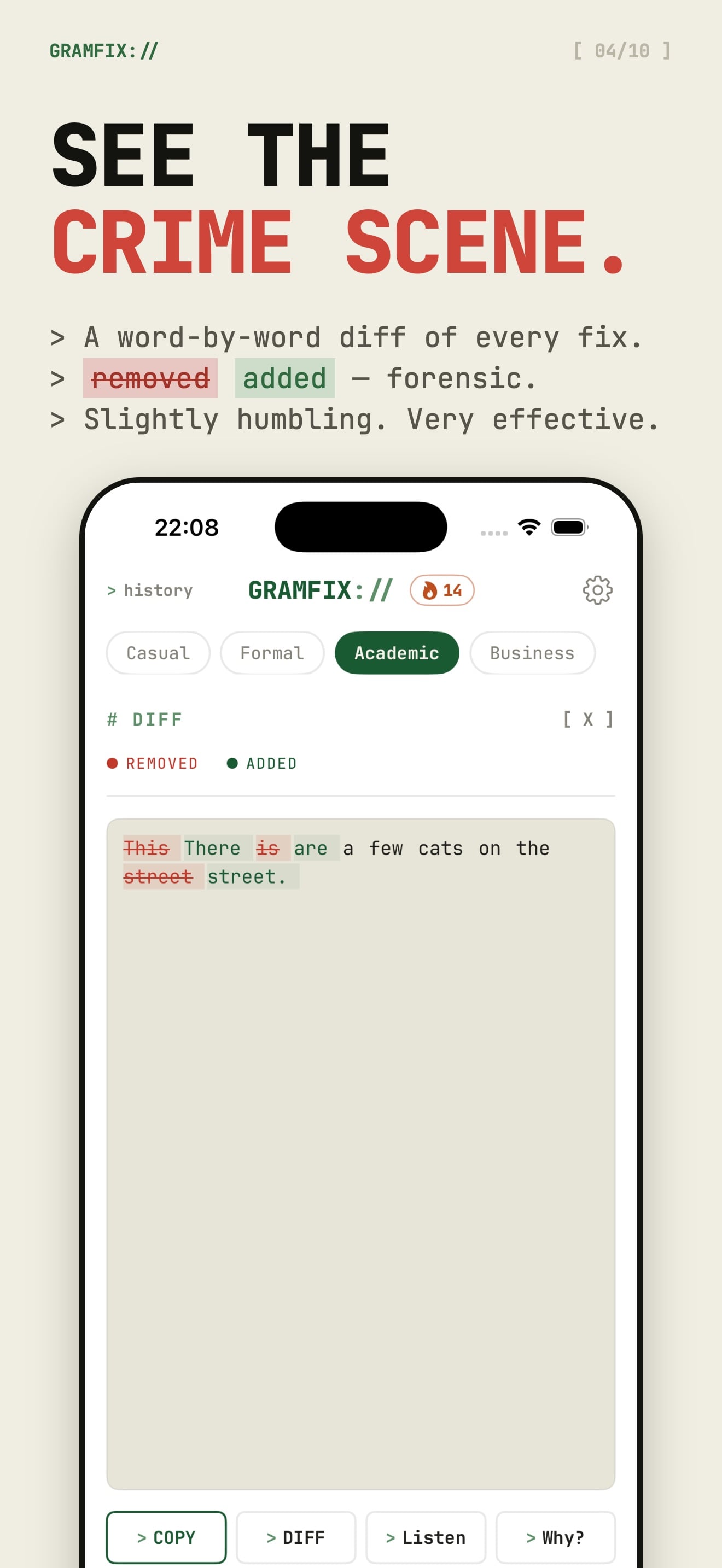 AI Grammar Fixer : Gramfix capture d'écran 4