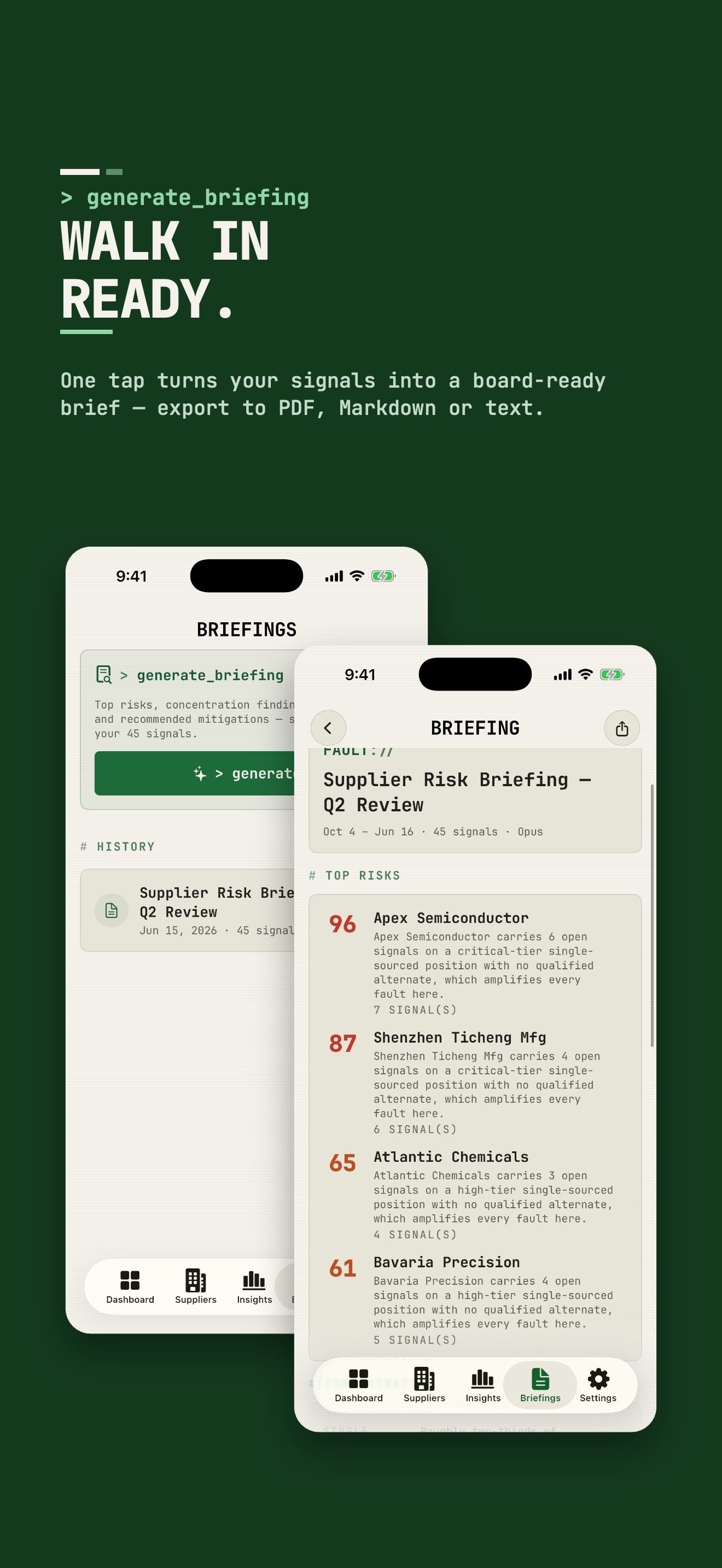 Supply Chain Risk FAULT Ai+ capture d'écran 7