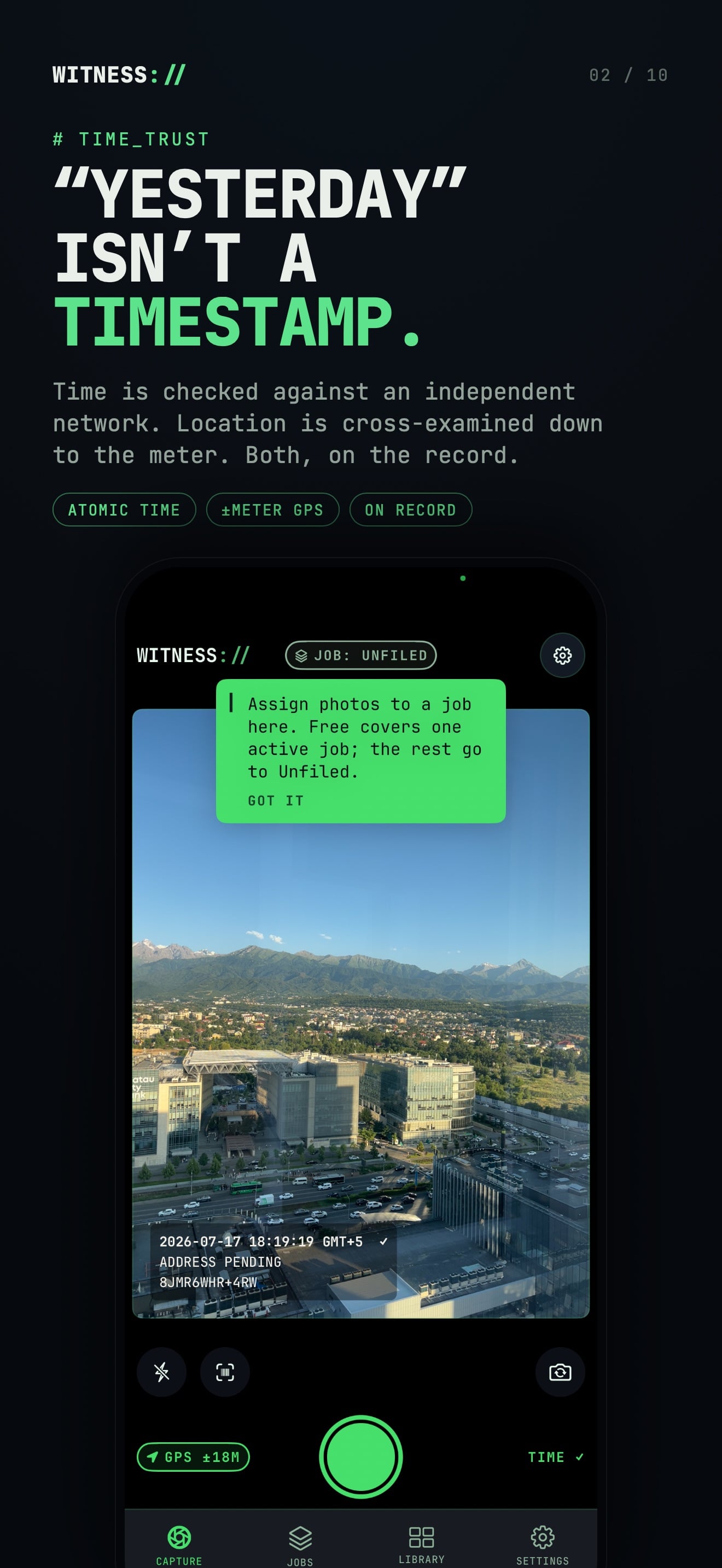 GPS Timestamp Camera : WITNESS capture d'écran 2