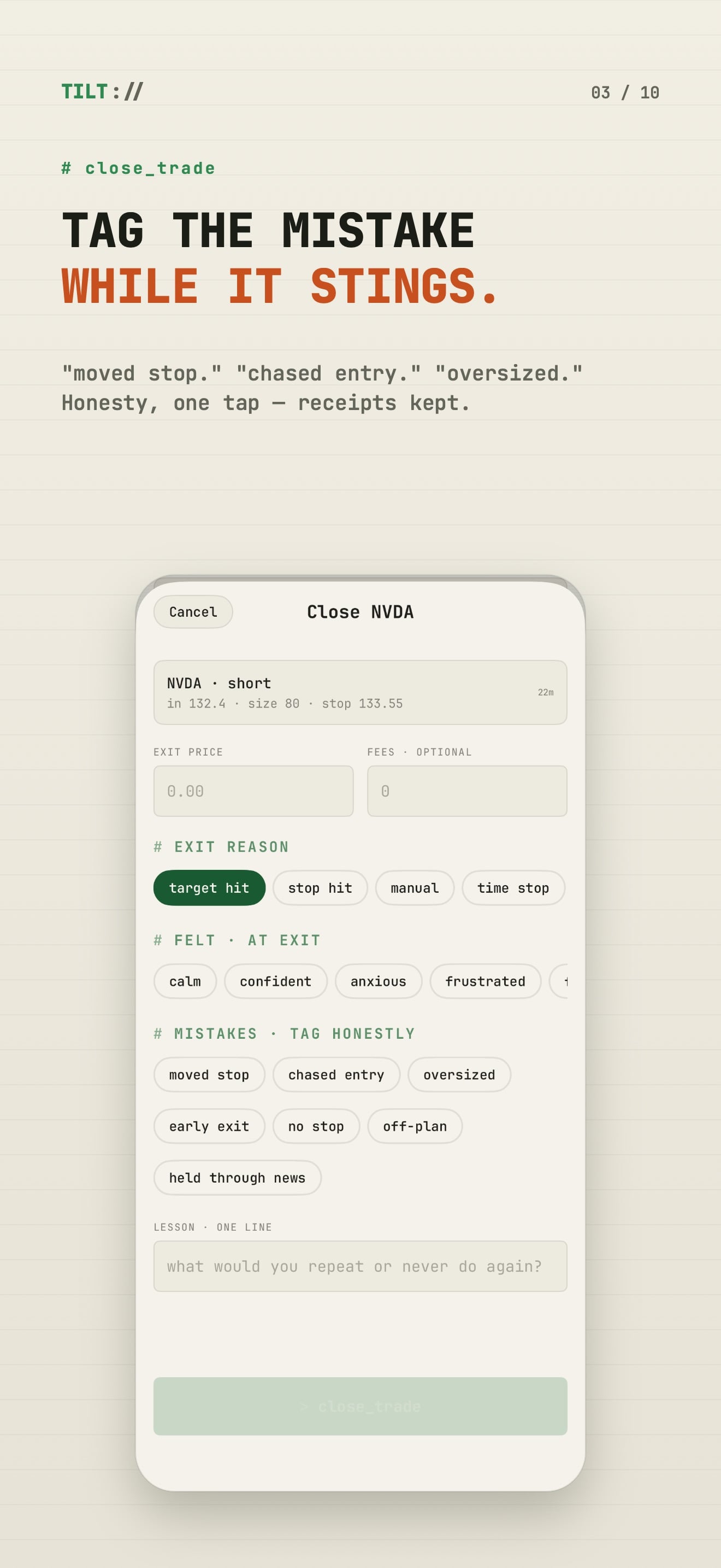 Trading Journal Tracker : TILT Screenshot 3